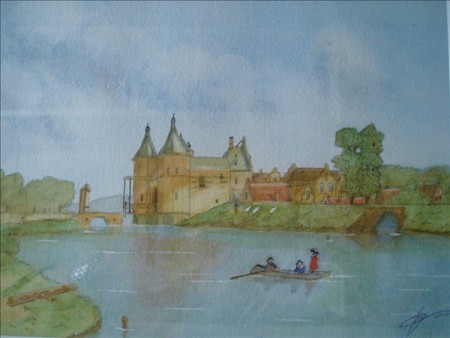 Tiendewegpoort - Gouda - aquarel